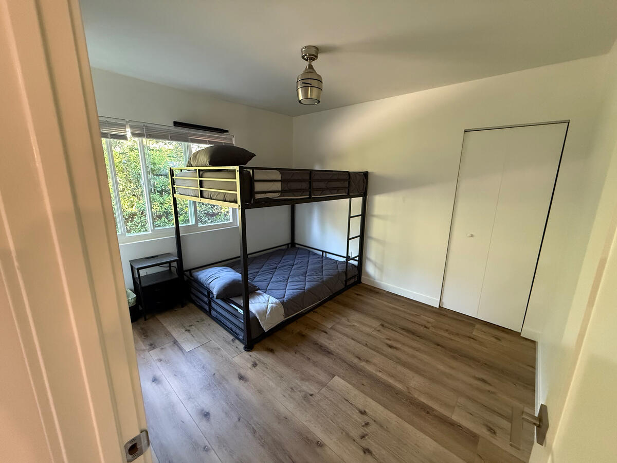 “Serenity Room” at Clean Quarters Inc. Foundation House with two full size mattresses in this room